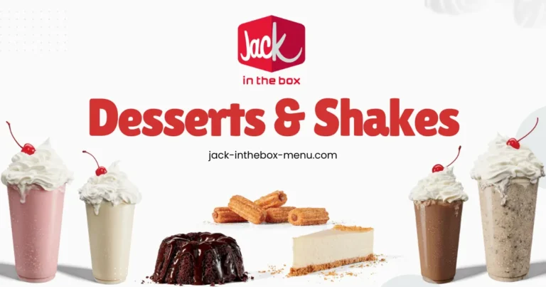 Jack in the Box Desserts and Shakes Menu
