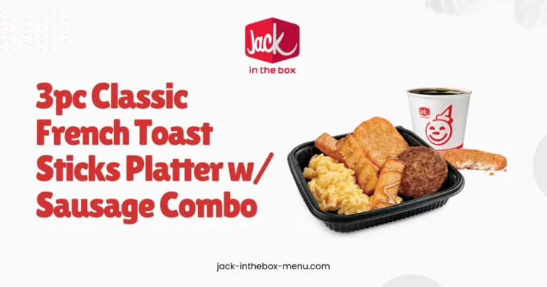 3pc Classic French Toast Sticks Platter w/ Sausage Combo